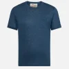Kinder-T-Shirt Alex aus marineblauem Leinenjersey