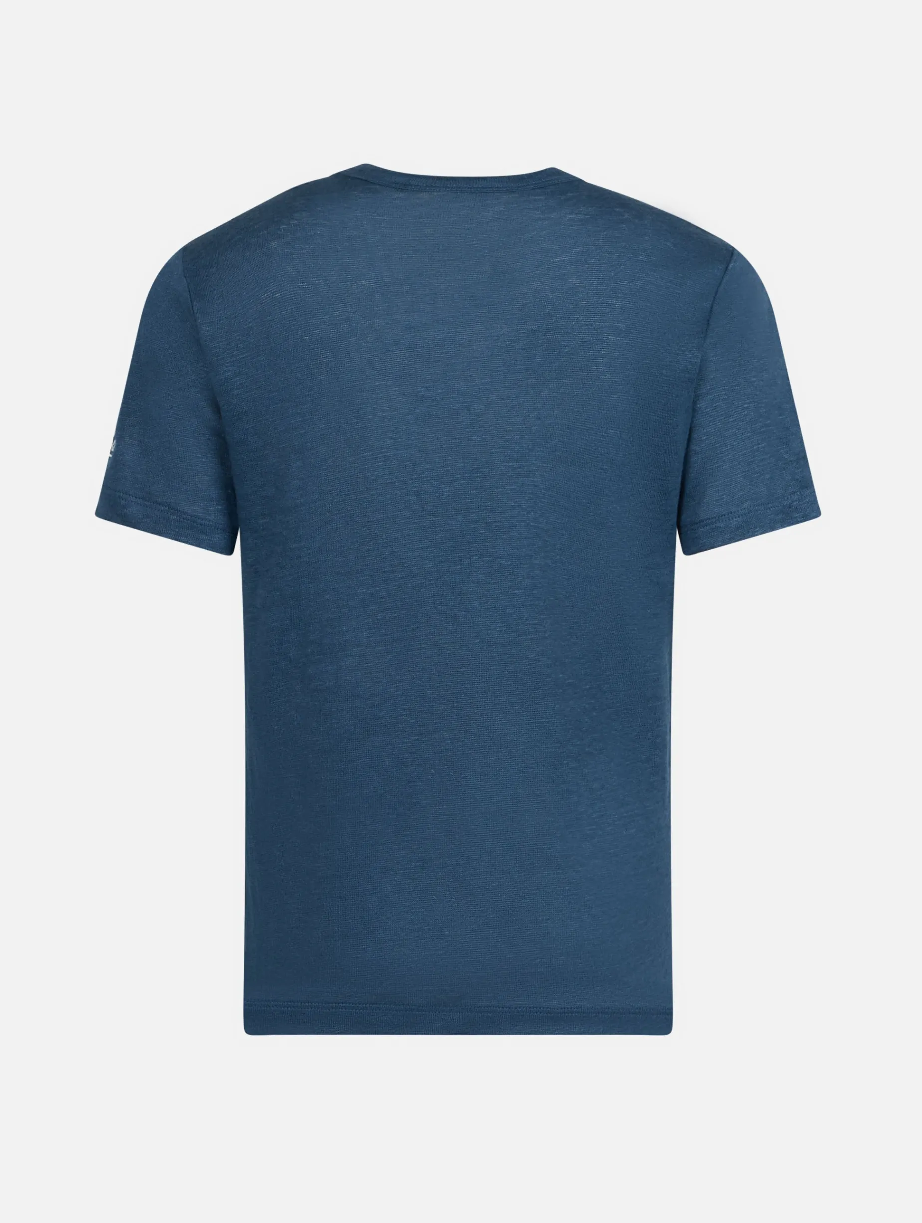 Kinder-T-Shirt Alex aus marineblauem Leinenjersey