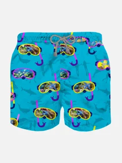 Klassische Badeshorts für Jungen mit Tauchermasken-Aufdruck