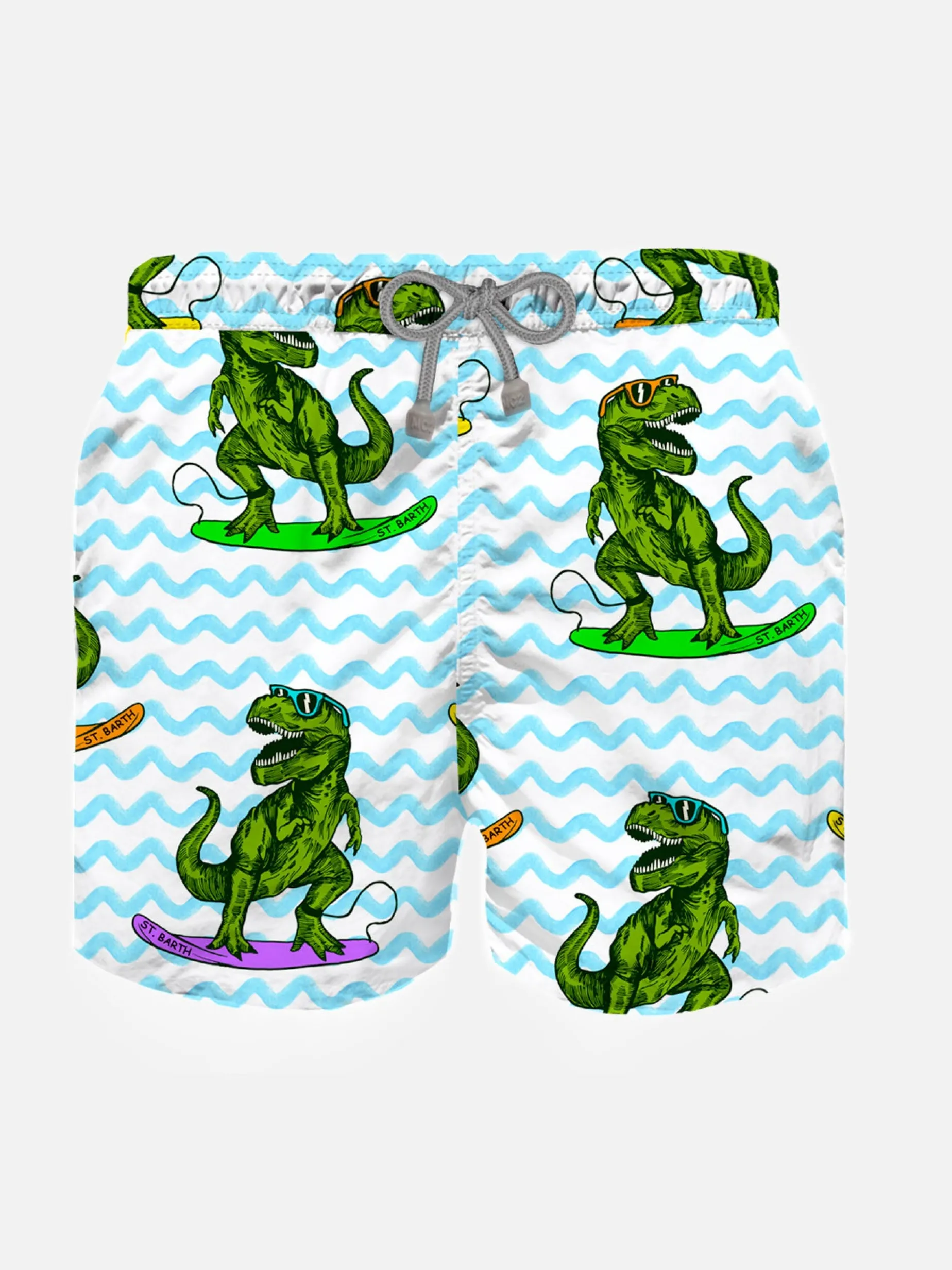Klassische Badeshorts für Jungen mit Dinosaurier-Print