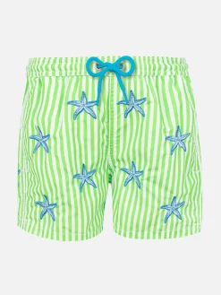 Klassische Badeshorts für Jungen mit Seestern-Stickerei