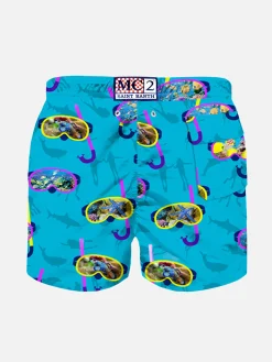Klassische Badeshorts für Jungen mit Tauchermasken-Aufdruck