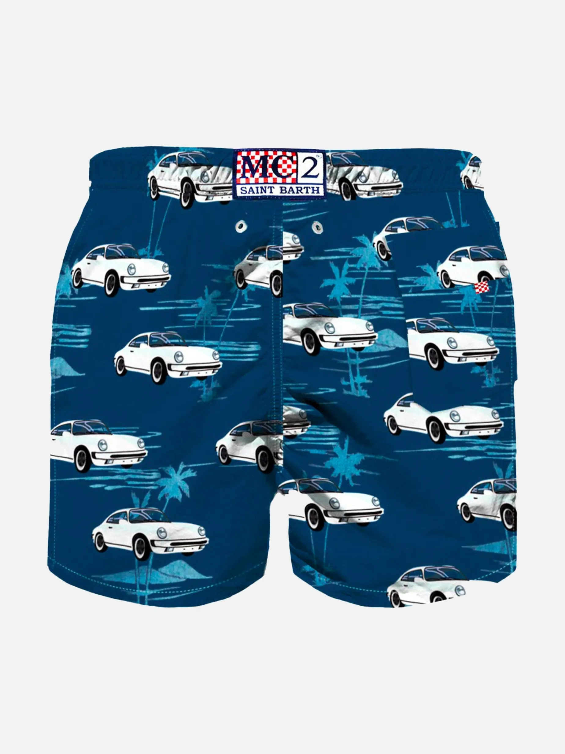 Klassische Badeshorts für Jungen mit Autos-Aufdruck