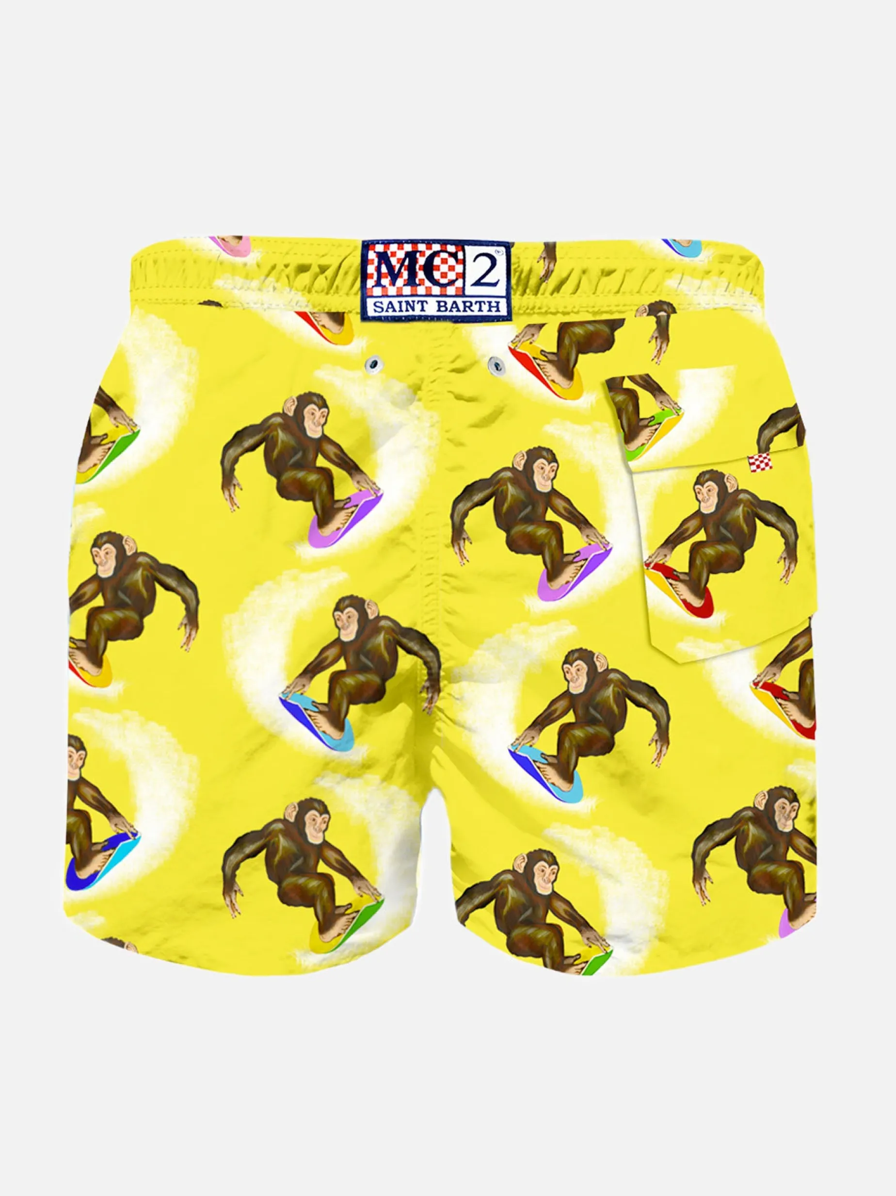Klassische Badeshorts für Jungen mit Affen-Print
