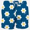 Klassische Herren-Badeshorts mit Gänseblümchen-Print