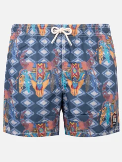 Klassische Herren-Badeshorts mit Aufdruck