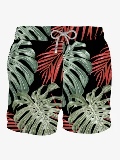 Klassische Herren-Badeshorts mit tropischem Aufdruck