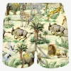 Klassische Herren-Badeshorts mit Wildtier-Print