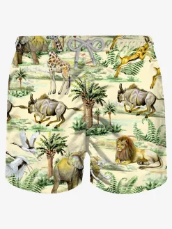 Klassische Herren-Badeshorts mit Wildtier-Print