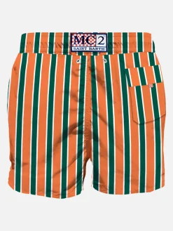 Klassische Herren-Badeshorts mit Stickerei