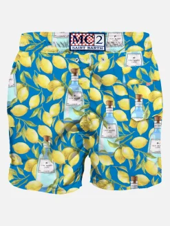 Klassische Herren-Badeshorts mit Zitronen-Print | GIN MARE SONDEREDITION