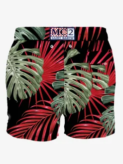 Klassische Herren-Badeshorts mit tropischem Aufdruck