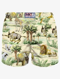Klassische Herren-Badeshorts mit Wildtier-Print