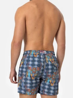 Klassische Herren-Badeshorts mit Aufdruck
