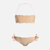 Klassischer Bandeau-Bikini Emy aus Lurex für Mädchen