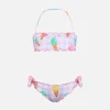 Klassischer Bandeau-Bikini für Mädchen Emy mit Eiscreme-Aufdruck