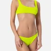 Klassischer Crinkle-Bikini für Damen in Neongelb, Naima Naomi