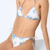 Klassischer Damen-Triangel-Bikini mit Blumenmotiv Schütze Miami