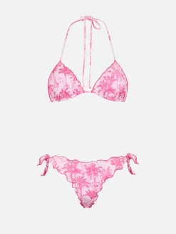 Klassischer Damen-Triangel-Bikini „Toile de Jouy“ Sagittarius Moon
