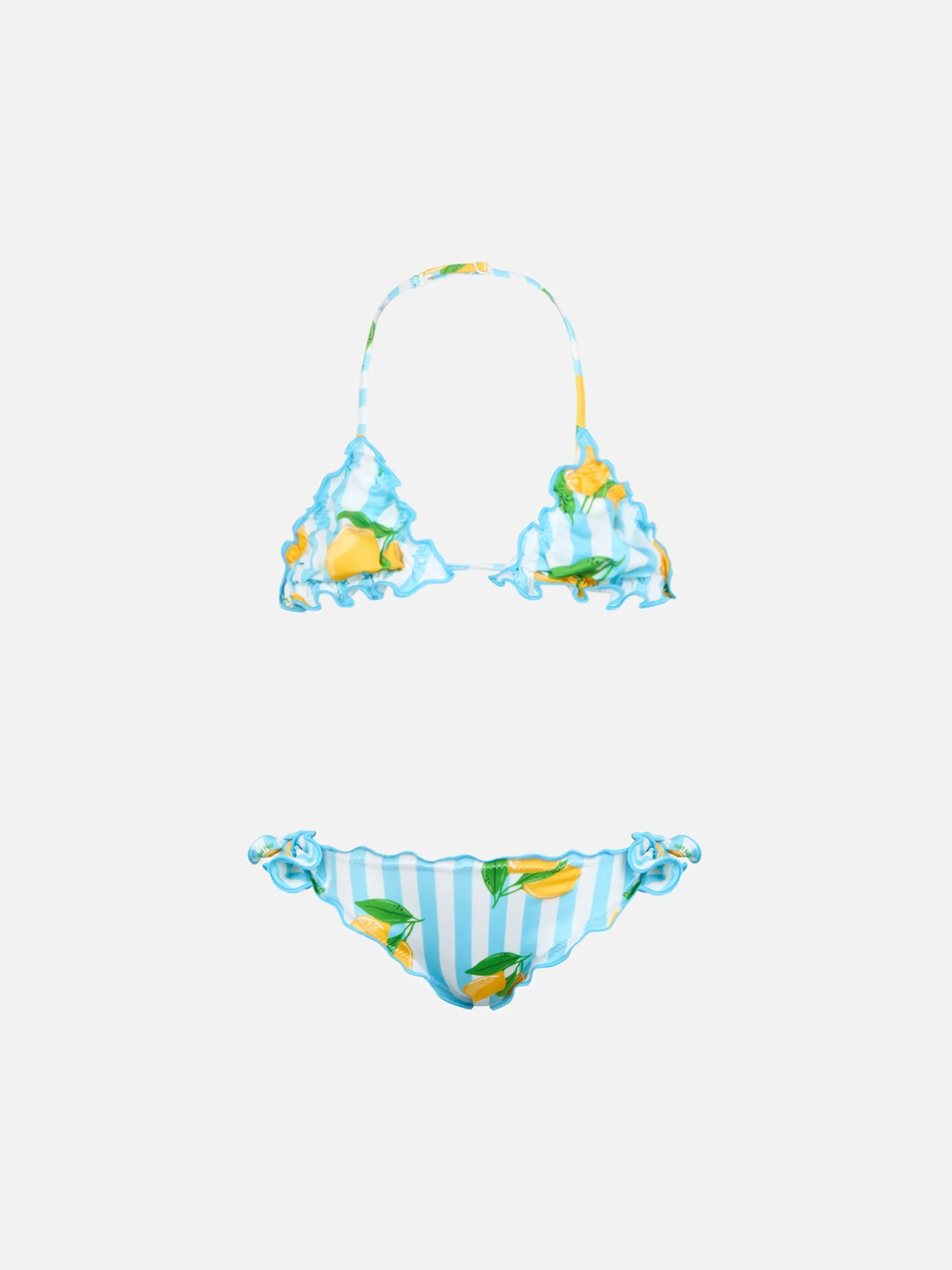 Klassischer Mädchen-Triangel-Bikini Cris mit Zitronenprint