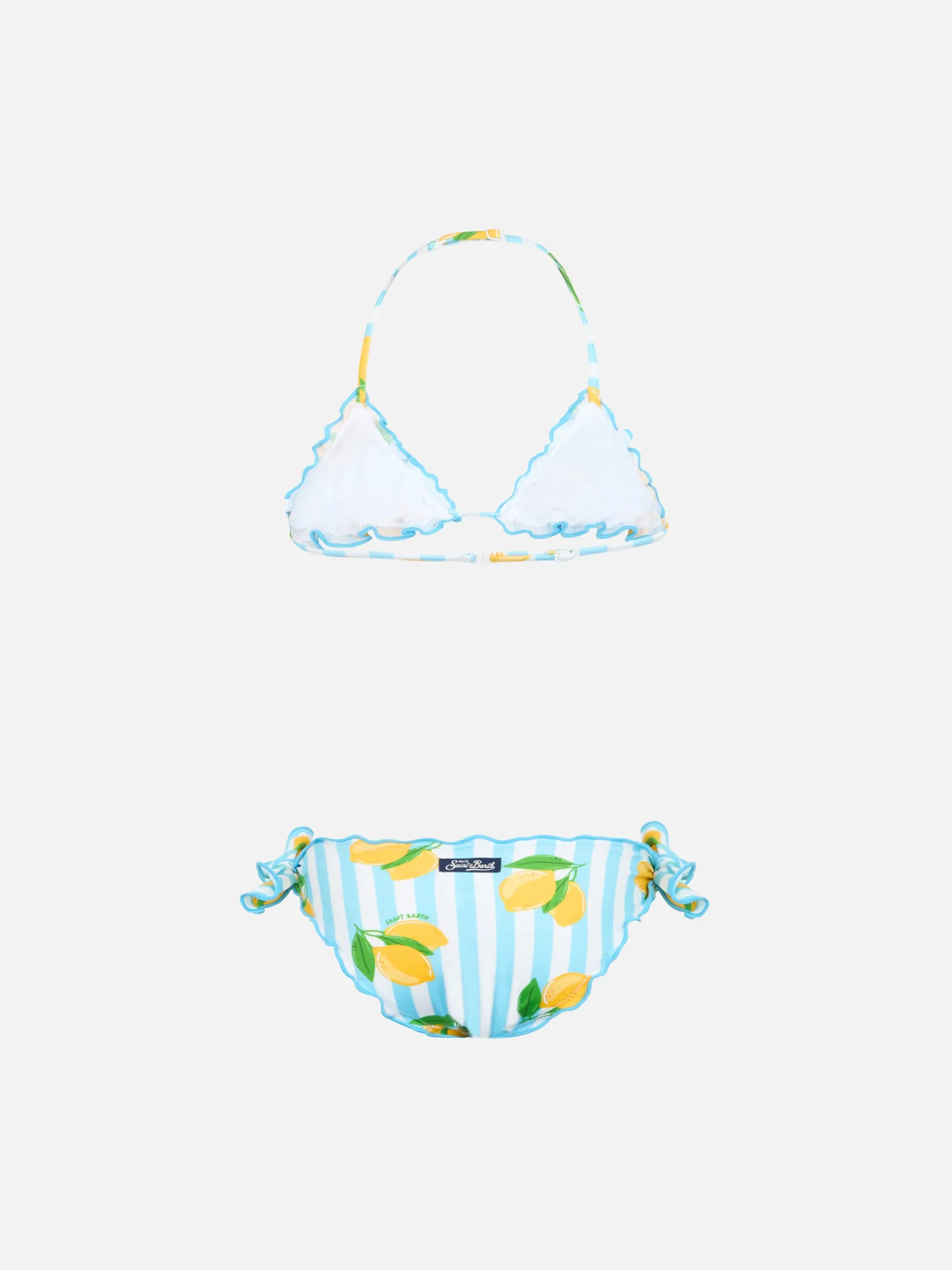 Klassischer Mädchen-Triangel-Bikini Cris mit Zitronenprint