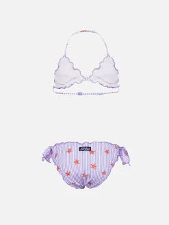 Klassischer Mädchen-Triangel-Bikini Cris mit Seesternen-Print
