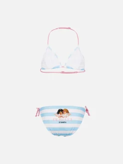 Klassischer Mädchen-Triangel-Bikini Holly mit Fiorucci Angel-Print