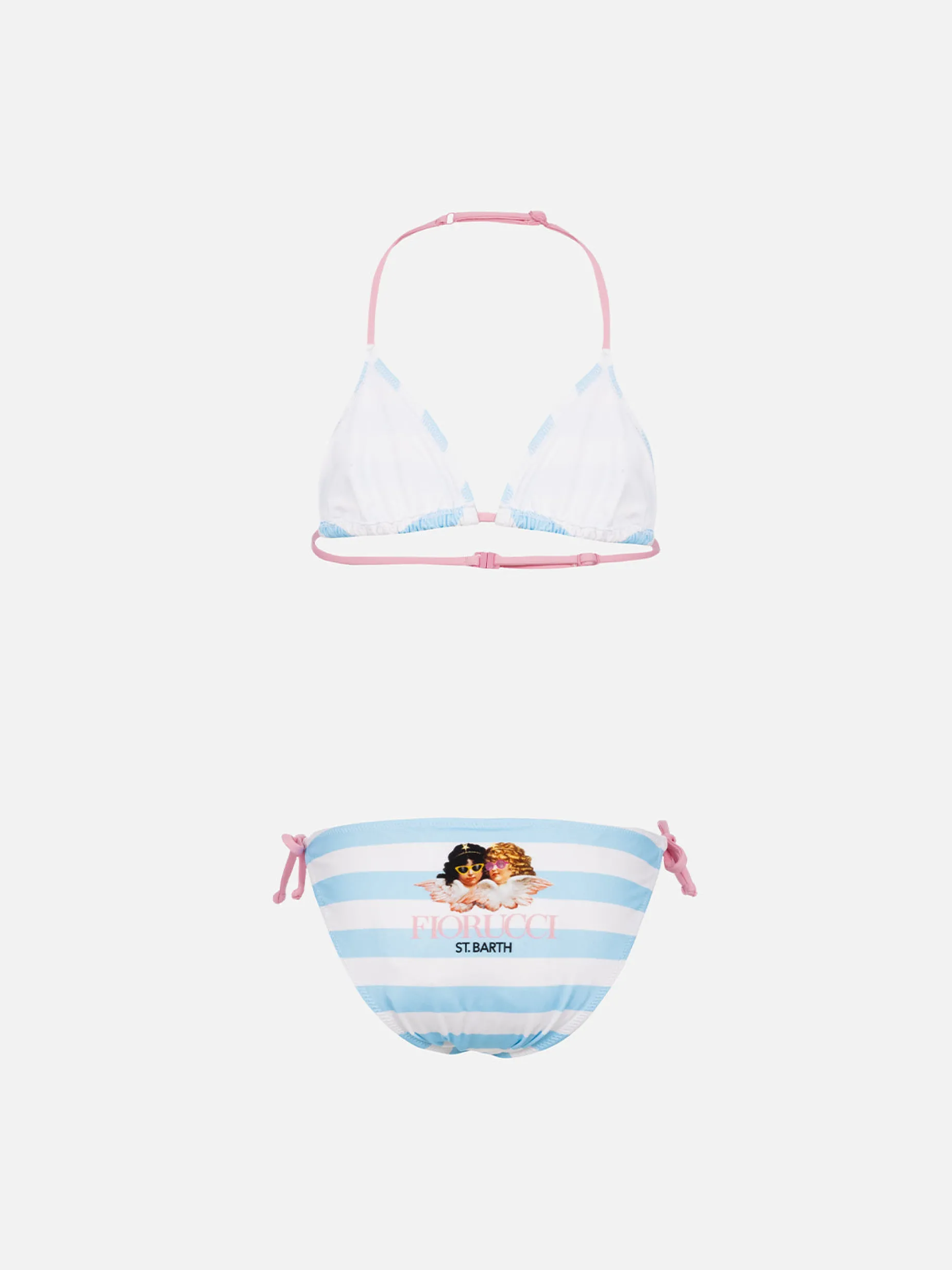 Klassischer Mädchen-Triangel-Bikini Holly mit Fiorucci Angel-Print