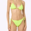 Klassischer Triangel-Bikini für Damen in Neongelb Schütze Miami