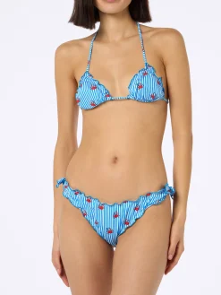 Klassischer Triangel-Bikini für Damen Sarius mit Krabben-Print