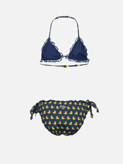 Klassischer Triangel-Bikini Cris für Mädchen mit Enten-Print