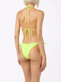 Klassischer Triangel-Bikini für Damen in Neongelb Schütze Miami