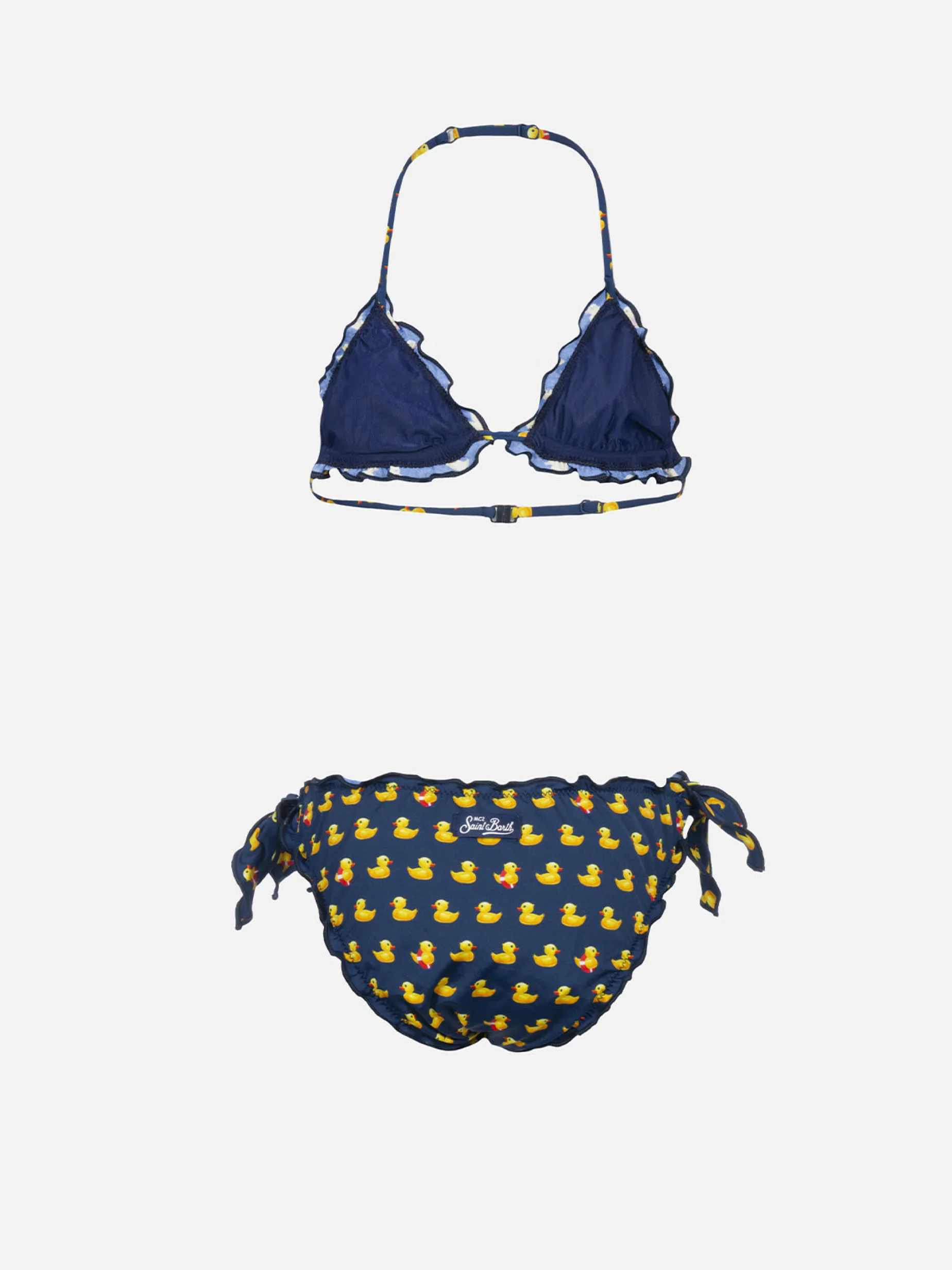Klassischer Triangel-Bikini Cris für Mädchen mit Enten-Print