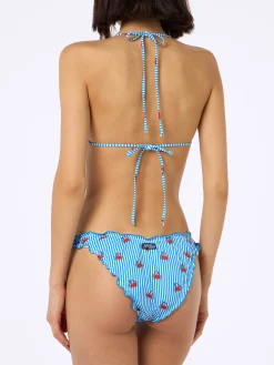 Klassischer Triangel-Bikini für Damen Sarius mit Krabben-Print