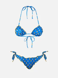 Klassischer Triangel-Bikini Sarius mit Ducky Napoli-Print für Damen | SSC NAPOLI SPECIAL EDITION