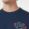 Klassisches Herren-T-Shirt aus Baumwolljersey „Portofino“ mit „Mi girano le palline“-Stickerei | INSULTI LUMINOSI SONDEREDITION