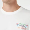Klassisches Herren-T-Shirt „Portofino“ aus Baumwolljersey mit „Chi non muore poi ribeve“-Stickerei | INSULTI LUMINOSI SONDEREDITION
