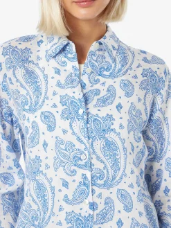 Klassisches Paisley-Leinenhemd für Damen Meredith