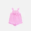 Kleines rosa gestreiftes Babykleid