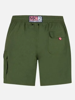 Komfort- und Stretch-Badeshorts für Herren in Militärgrün