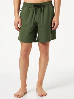 Komfort- und Stretch-Badeshorts für Herren in Militärgrün