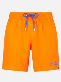 Komfort-Badeshorts für Herren in Fluo-Orange