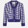 Kurz geschnittener Mädchen-Cardigan mit Schmuckknöpfen