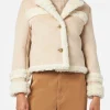 Kurze Damenjacke im Shearling-Stil