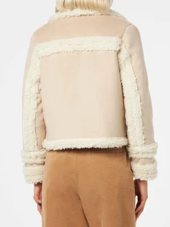 Kurze Damenjacke im Shearling-Stil