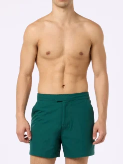 Kurze Herren-Badeshorts Master in britischem Grün