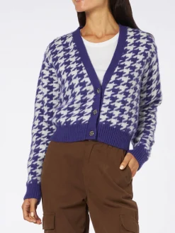 Kurzer Damen-Cardigan mit Schmuckknöpfen