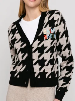 Kurzer Damen-Cardigan mit Saint-Barth-Stickerei