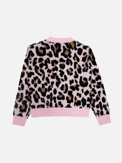 Kurzer Mädchen-Cardigan mit Saint-Barth-Stickerei