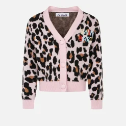 Kurzer Mädchen-Cardigan mit Saint-Barth-Stickerei